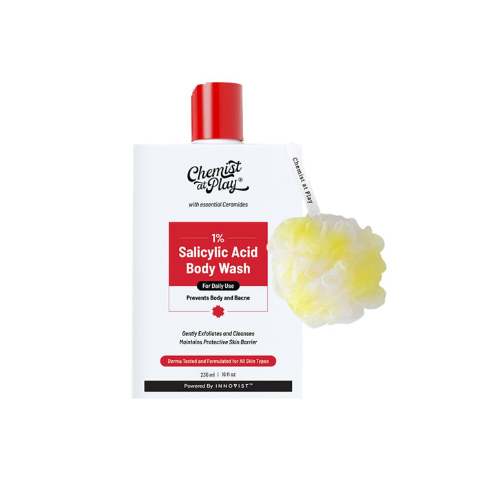 1% Salicylic Acid Body Wash with Lactic Acid | for Acne Control - 236 ml