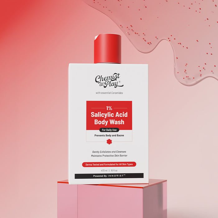 1% Salicylic Acid Body Wash with Lactic Acid | for Acne Control - 473 ml