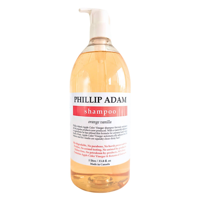 Pump Bottle of Phillip Adam Apple Cider Vinegar Shampoo - Orange Vanilla 1L