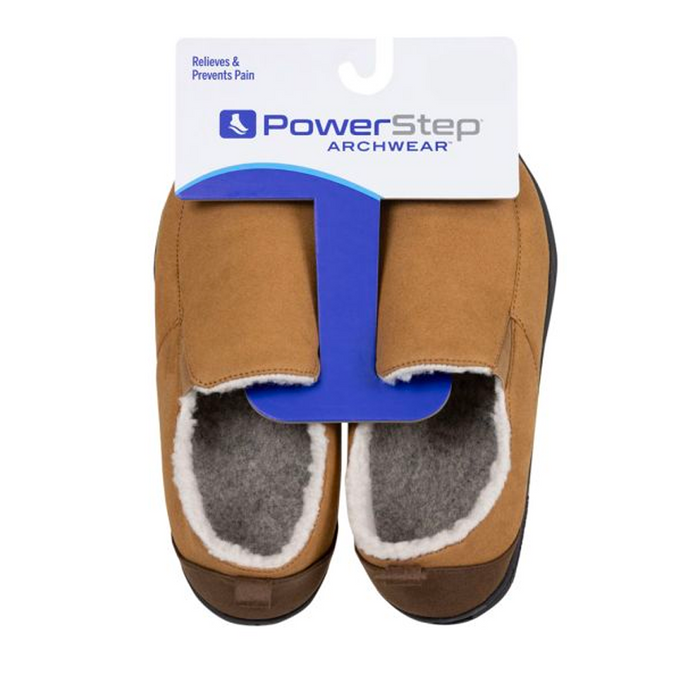 Archwear Men’s Twin-Gore Brown Slippers (Formerly Men's Arch Supporting Slippers) by Powerstep