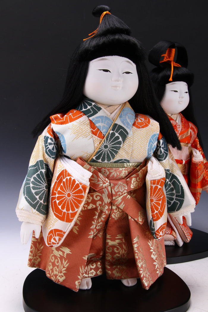 Beautiful Japanese Ichimatsu Style Doll -twins- Hina Doll