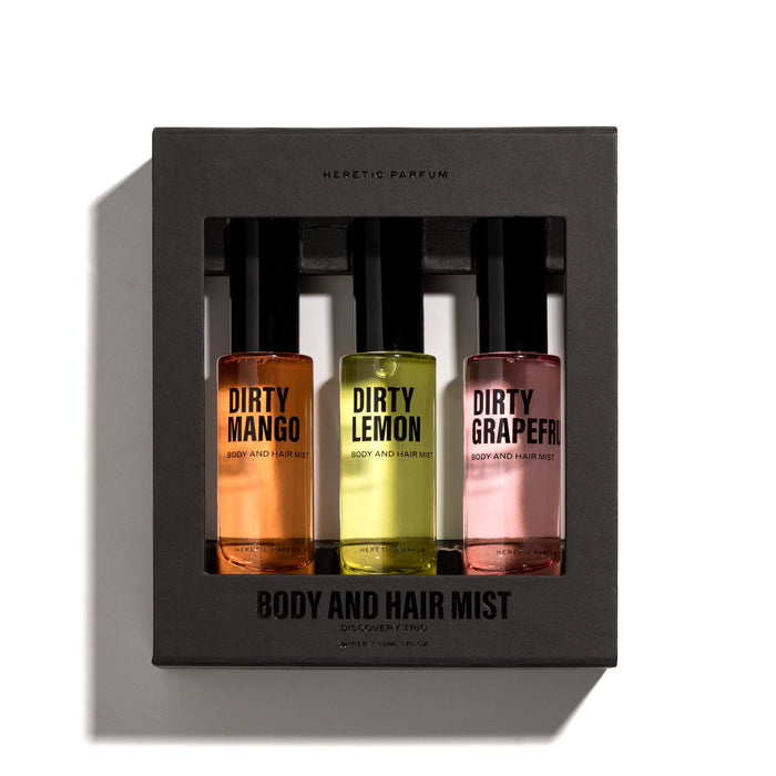 Heretic Parfum-Body And Hair Mist Discovery Trio-Fragrance-CopyofBody-Mist-Trio-Box-The Detox Market |