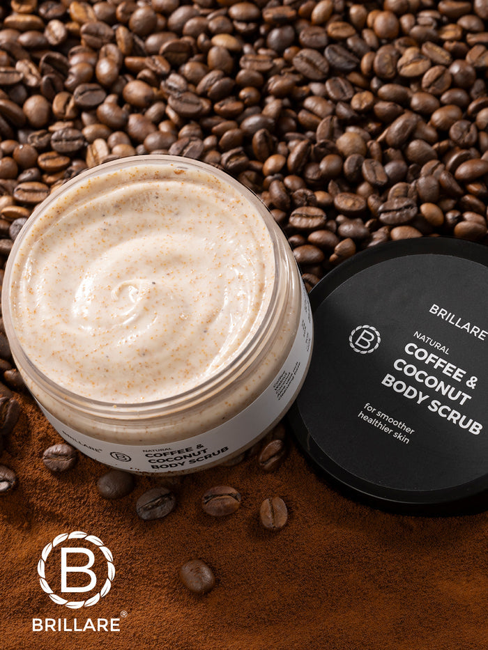 Brillare Coffee & Coconut Body Scrub For Energized & Moisturised Skin (200g)