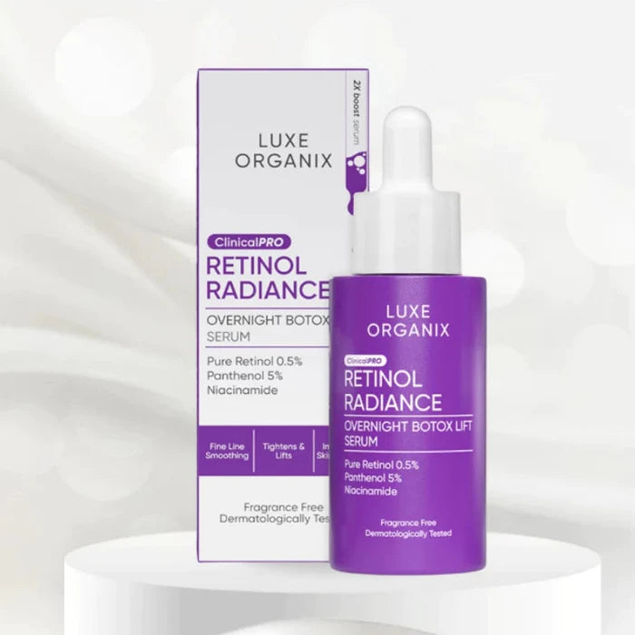 ClinicalPRO Vita C20 Booster Serum + Retinol Radiance Overnight Botox Serum Bundle