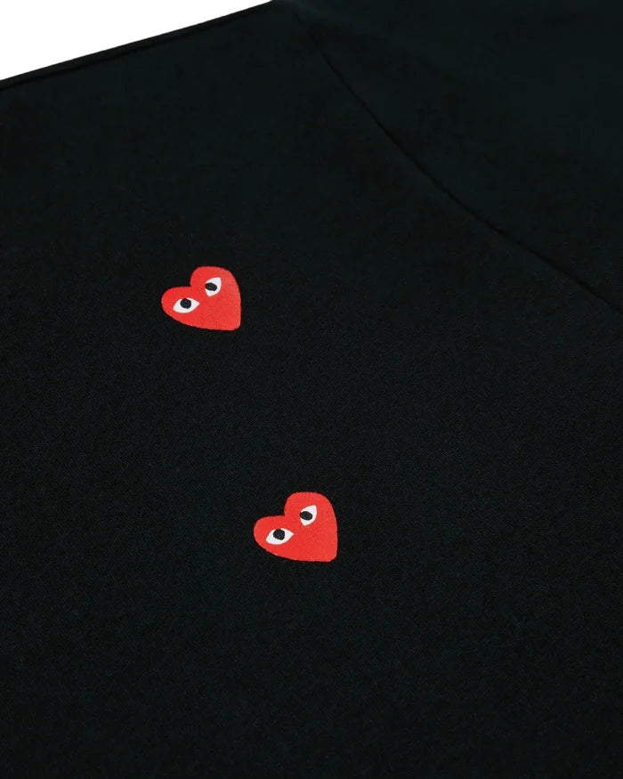 Comme Des Garçons PLAY - AX - T338 T-shirt Coeurs Allover - Noir - T-shirts - AX - T338 - 051