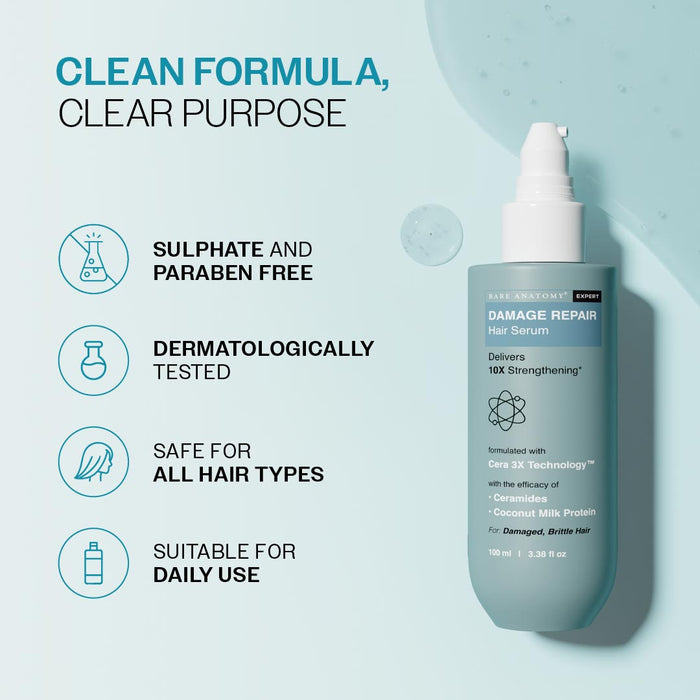 Damage Repair Hair Serum With Ceramide A2 and Coconut Milk Protein - 100 ml