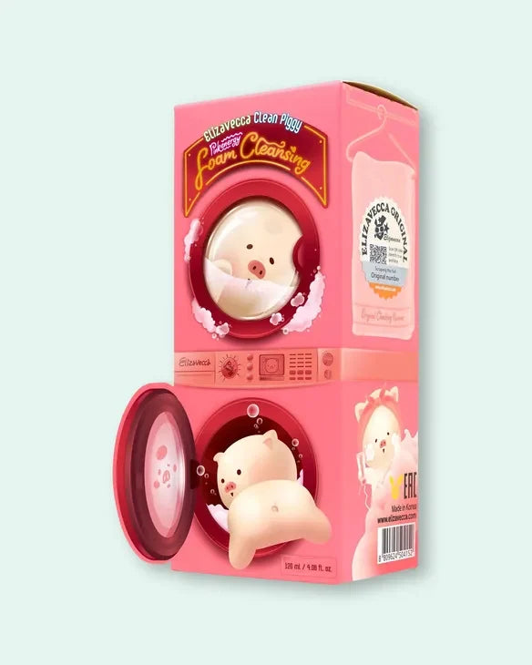 ELIZAVECCA Clean Piggy Pink Energy Foam Cleansing غسول رغوي لتنقية البشرة من اليزافيكا