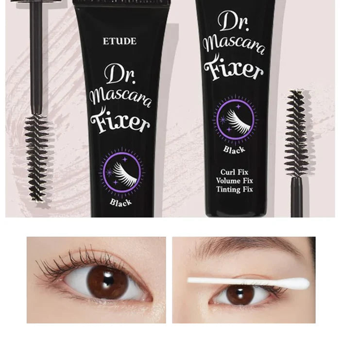 ETUDE Dr. Mascara Fixer Black Curl Fix Tining Fix 0.2 Black مثبت و مقوس للرموش من ايتود