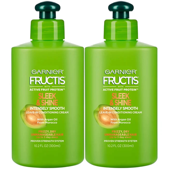 Garnier Fructis Sleek & Shine Intense Smooth Leave-In Conditioning Cream 2Pcs