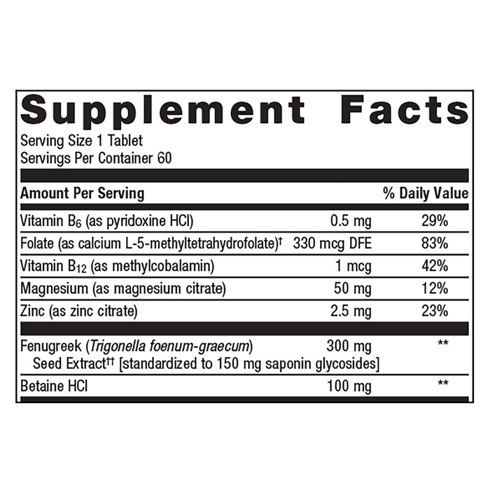 HerSynergy by Metagenics Ingredients Label