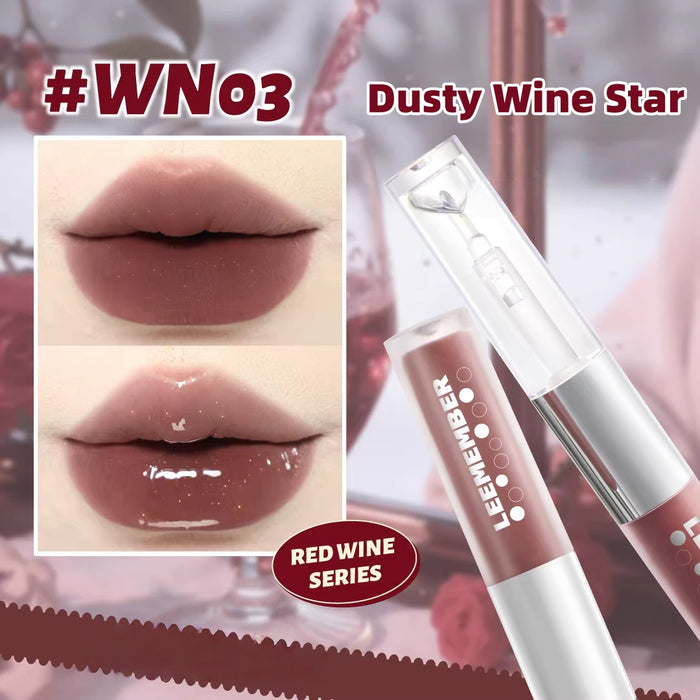 LEEMEMBER Red Wine Collection Matte & Glossy Lip Glaze T5535