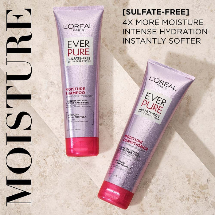 LOREAL PARIS EverPure Moisture Sulfate Free Shampoo for Dry Hair شامبو لوريال باريس لترطيب الشعر الجاف