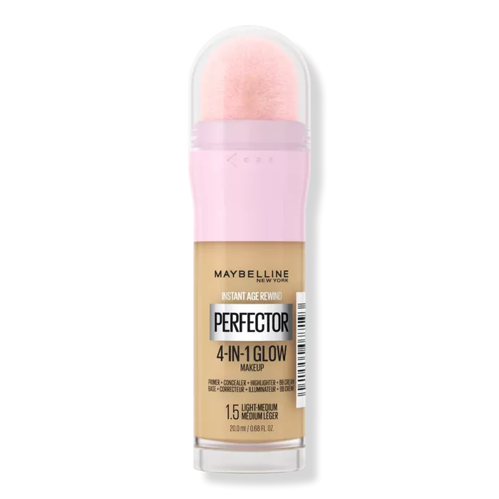 MAYBELLINE Instant Age Rewind Instant Perfector 4-In-1 Glow Makeup كونسيلر وهايلايت و برايمر و بي بي كريم اربعة في واحد من ميبيلينن