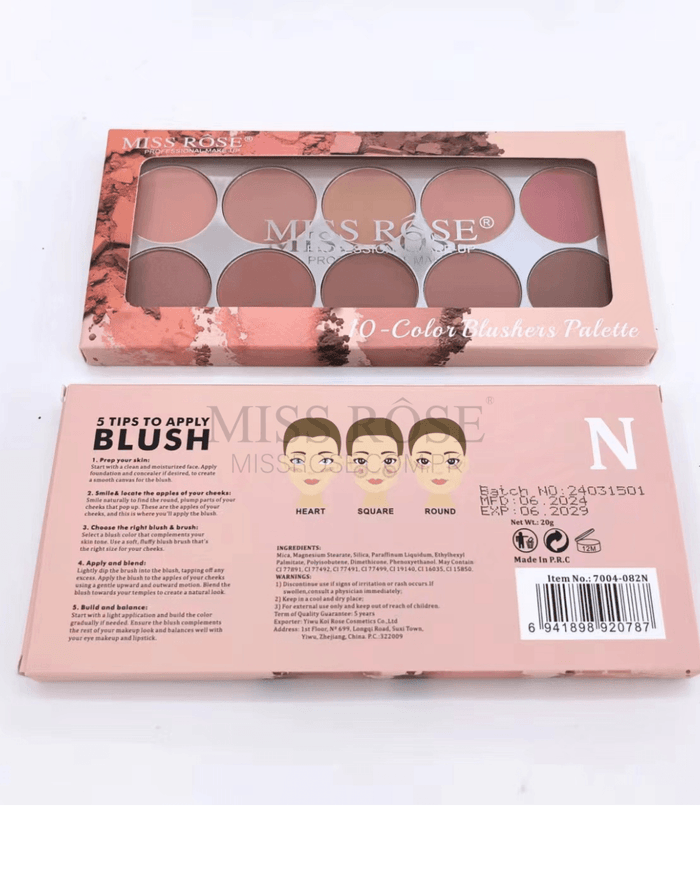 Best Miss Rose 10-Color Blushers Palette Online