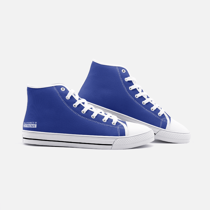 Navy Unisex High Top Canvas Shoes - Billyforce Shop