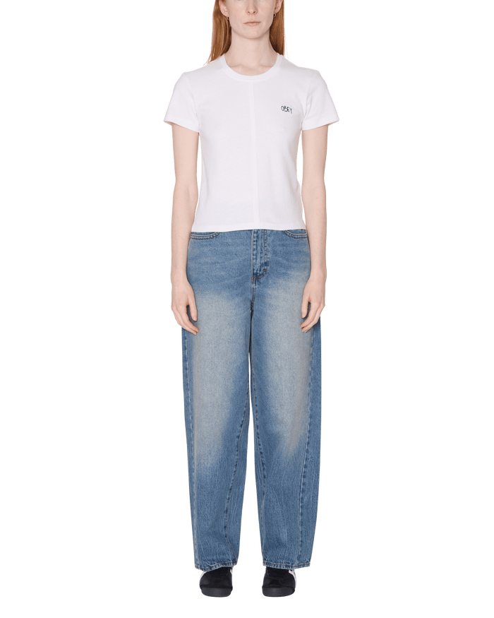 Obey - Elise Seam SS shirt - White - Tops - 231080165WHTS
