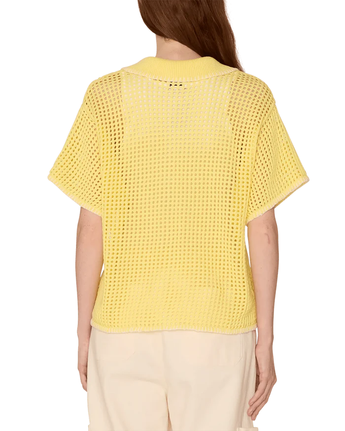 Obey - Pilar Crochet SS Cardigan - Yellow Pear - Jupes et Pantalons - 411550127