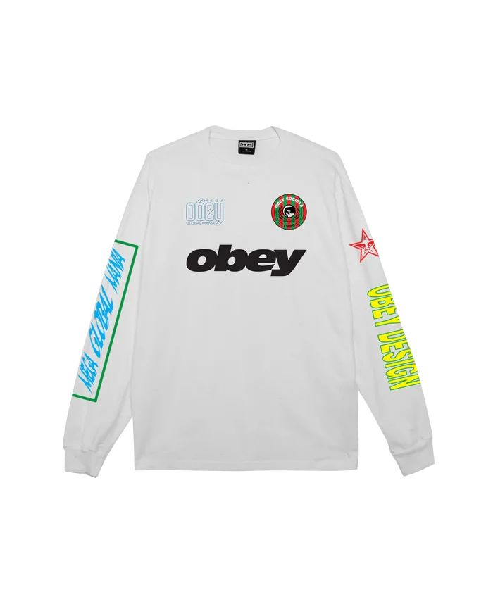 Obey – Obey mega global mania T-shirt – Pigment vintage white - T-shirts - 168004211VWHS