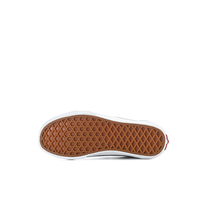 Kids sneakers outsole with brown textured tread and white midsole