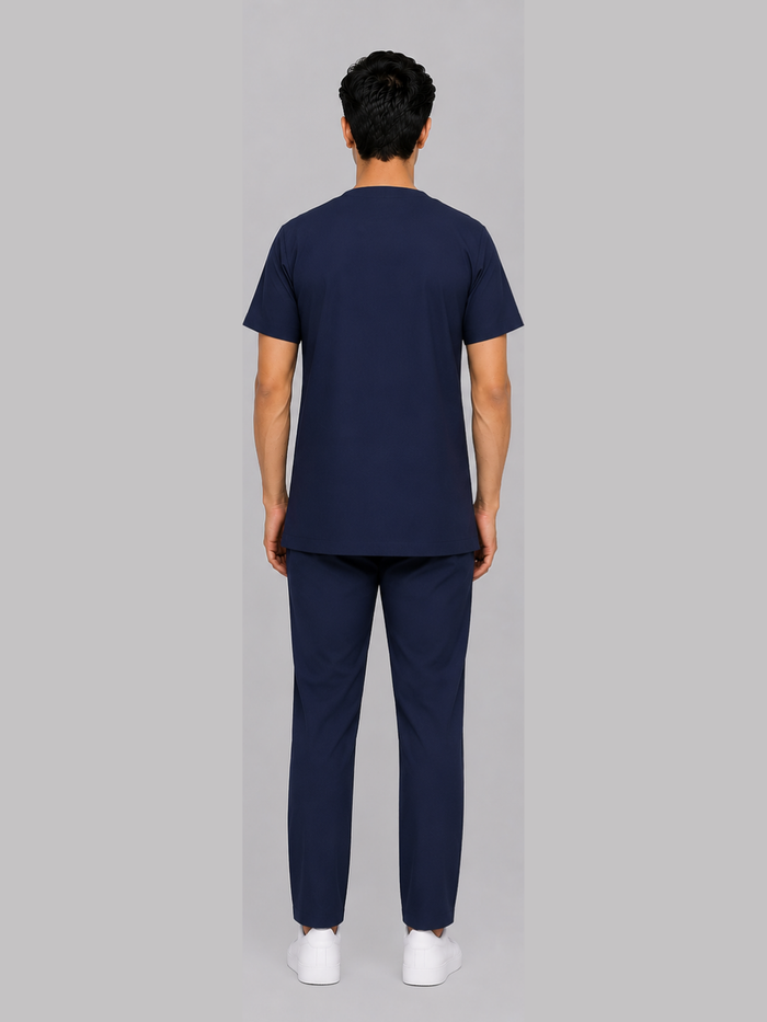 ONYX 4 POCKET V NECK MEN (NAVY BLUE) SCRUB