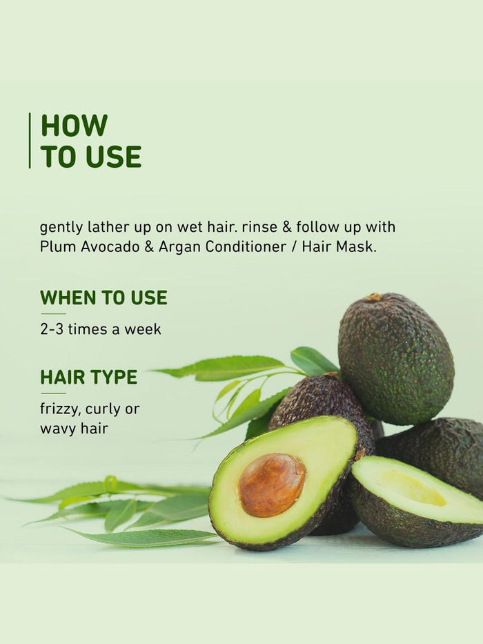 Plum Avocado & Argan Frizz Control Shampoo 250ml