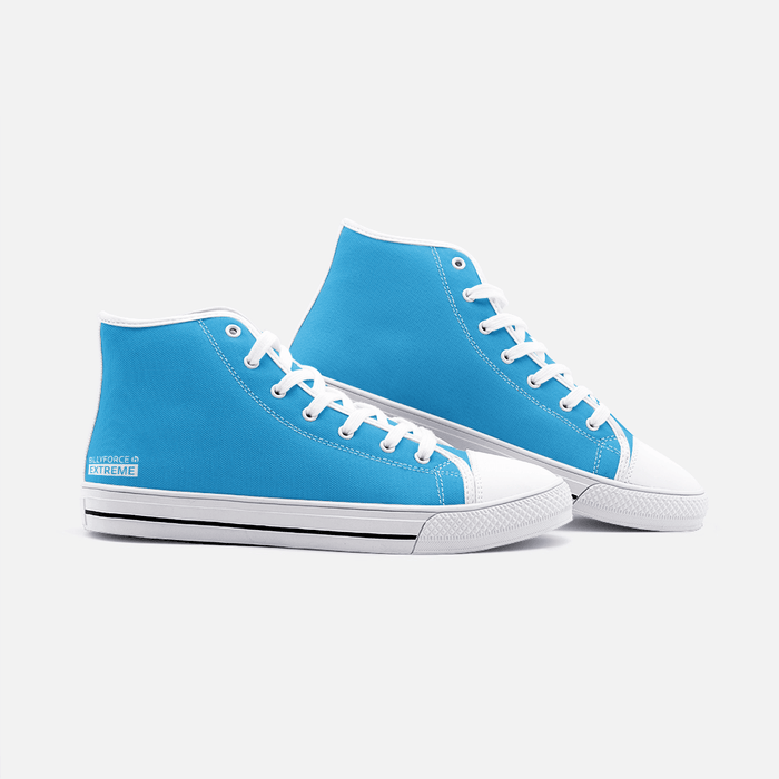 Sky Blue Unisex High Top Canvas Shoes - Billyforce Shop
