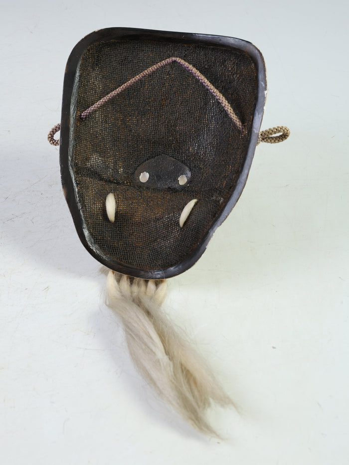 Vintage Japanese Ceramic Noh Mask Okina, Showa Era