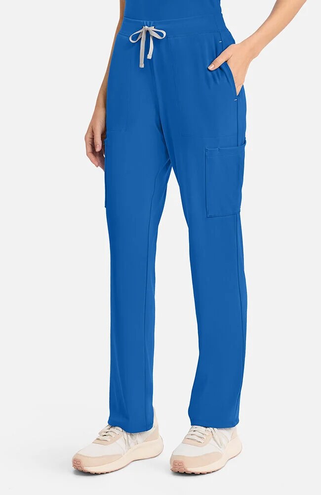 Women's Scrub Set: 2-Pocket V-Neck Scrub Top & 5-Pocket Straight Leg Scrub Pant