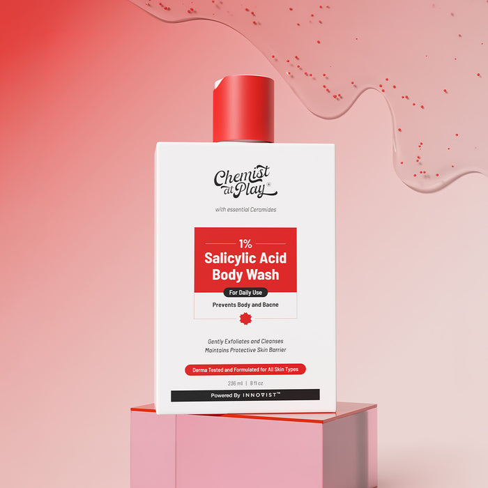 1% Salicylic Acid Body Wash with Lactic Acid | for Acne Control - 236 ml