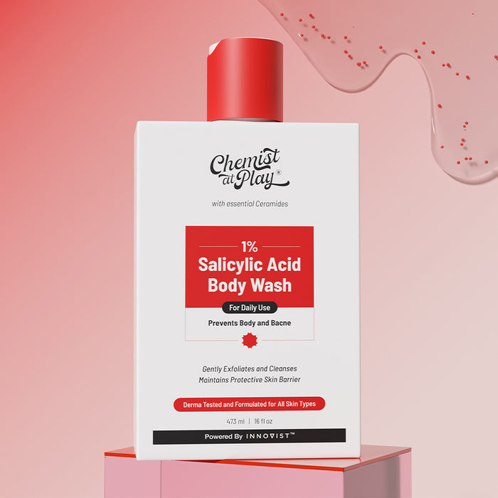 1% Salicylic Acid Body Wash with Lactic Acid | for Acne Control - 473 ml