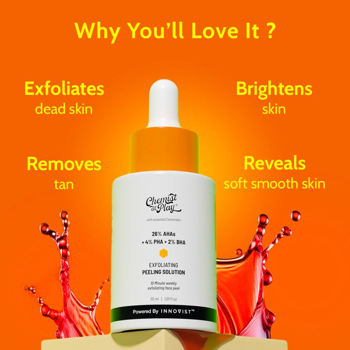 26% AHA + 4% PHA + 2% BHA Exfoliating Peeling Solution for Tan Removal & Pigmentation - 30 ml