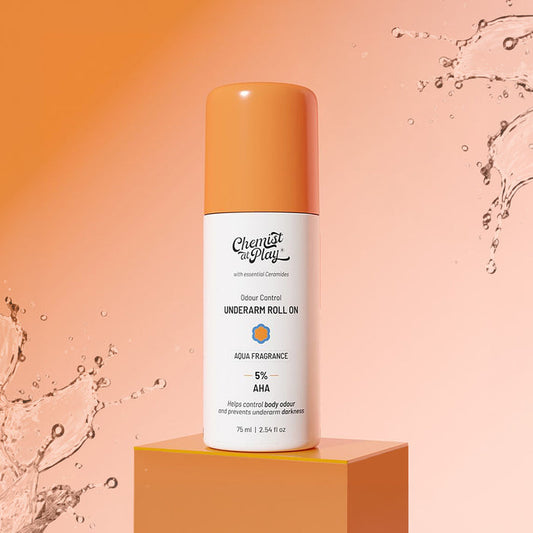5% AHA Underarm Roll On for Odour Control & Pigmentation (Aqua) - 75 ml