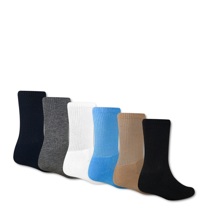 Crew sock set with Jumpman logo in black, obsidian, grey, white, blue, and beige