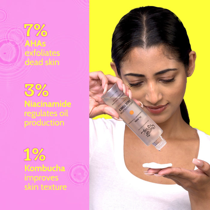 7% AHA Exfoliating Toner with Niacinamide & Kombucha - 150 ml