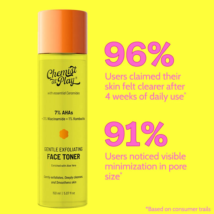 7% AHA Exfoliating Toner with Niacinamide & Kombucha - 150 ml