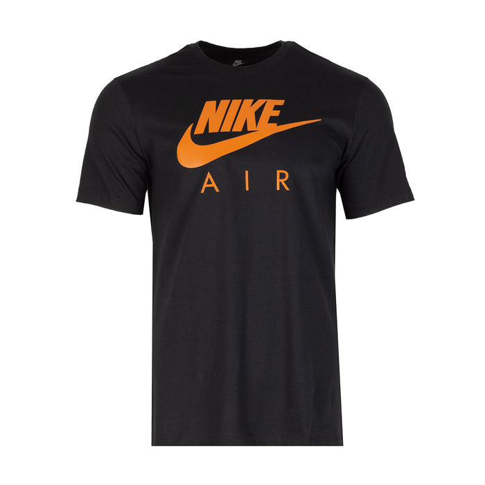 Men's Nike Air reflective T-shirt, black with copper Nike logo and AIR print