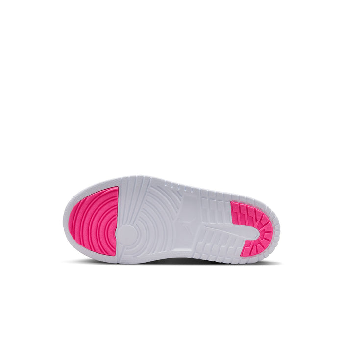 Kids' AJ 1 Low SE outsole with white tread and pink rubber sections