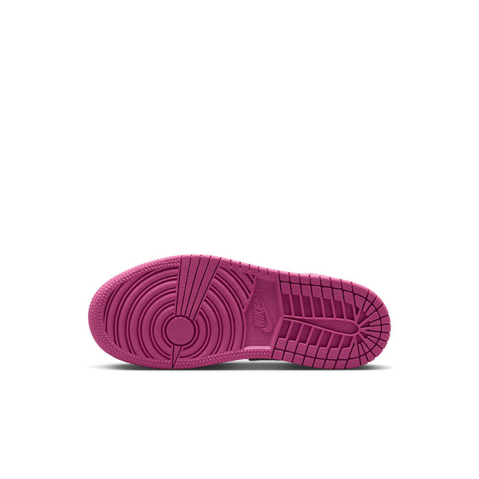 Kids' mid-top sneakers outsole, dark pink tread