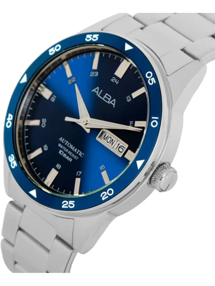 Alba Round Black Dial Analog Watch With Metal Strap - AL4593X1