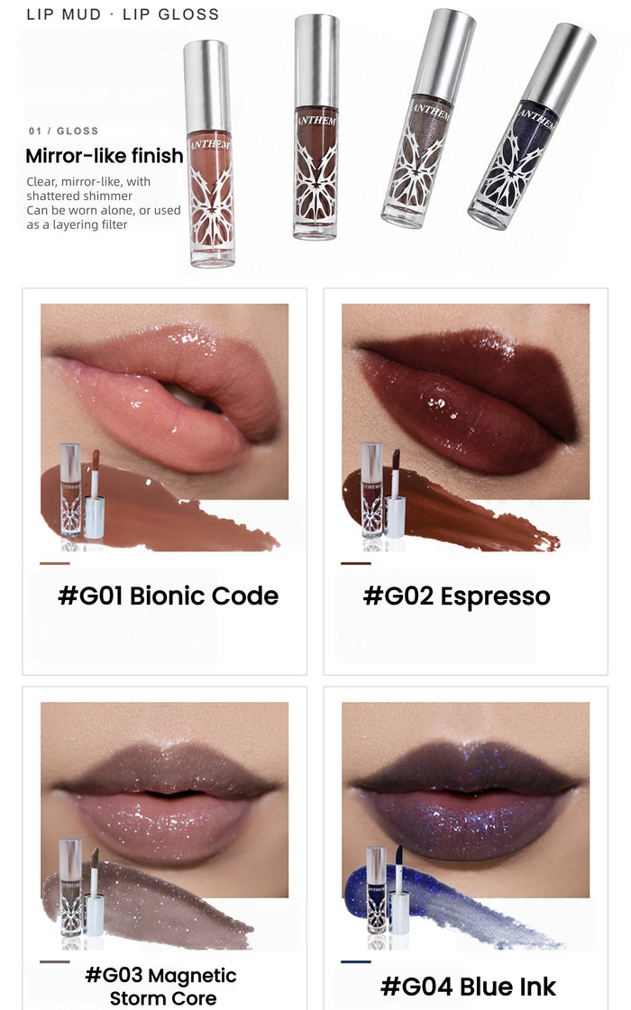 ANTHEWAY Erosion Matrix Collection Lip Mud & Lip Gloss T5940