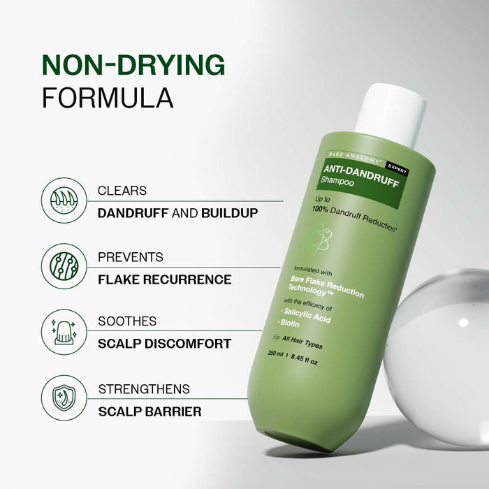 Anti Dandruff Shampoo With Salicylic Acid, Piroctone Olamine & Biotin - 250 ml