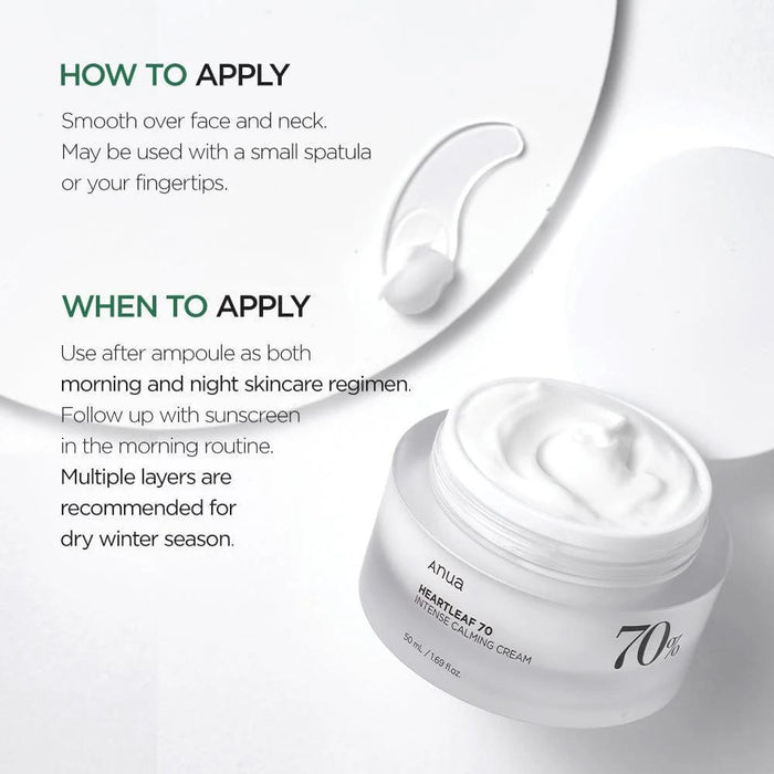 ANUA Heartleaf 70% Intense Calming Cream 50 mL