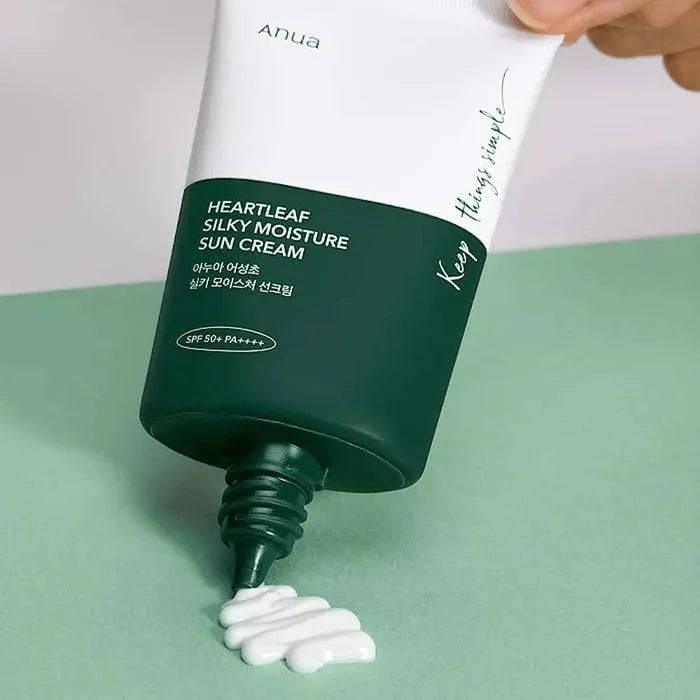 Anua | Heartleaf Silky Moisture Sun Cream SPF50+ PA++++ - skin28