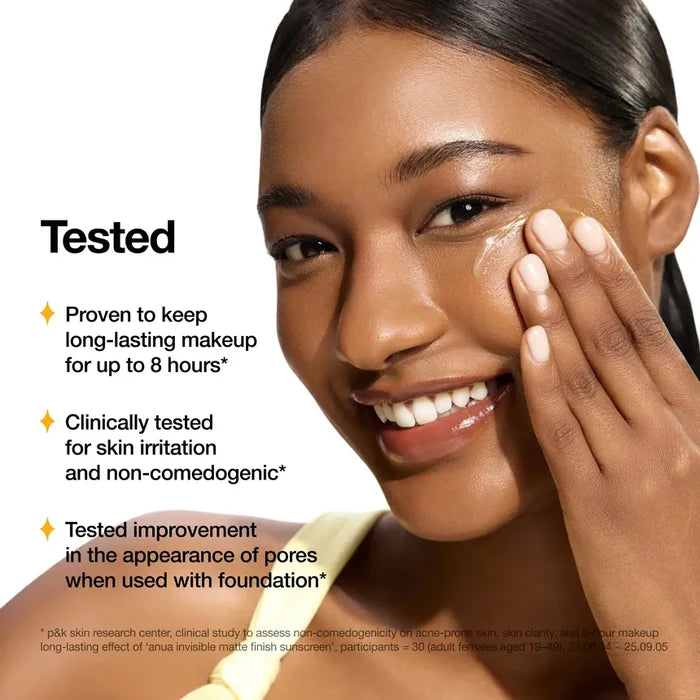 Anua Invisible Matte Finish Sunscreen SPF 50 Pa++++50Ml