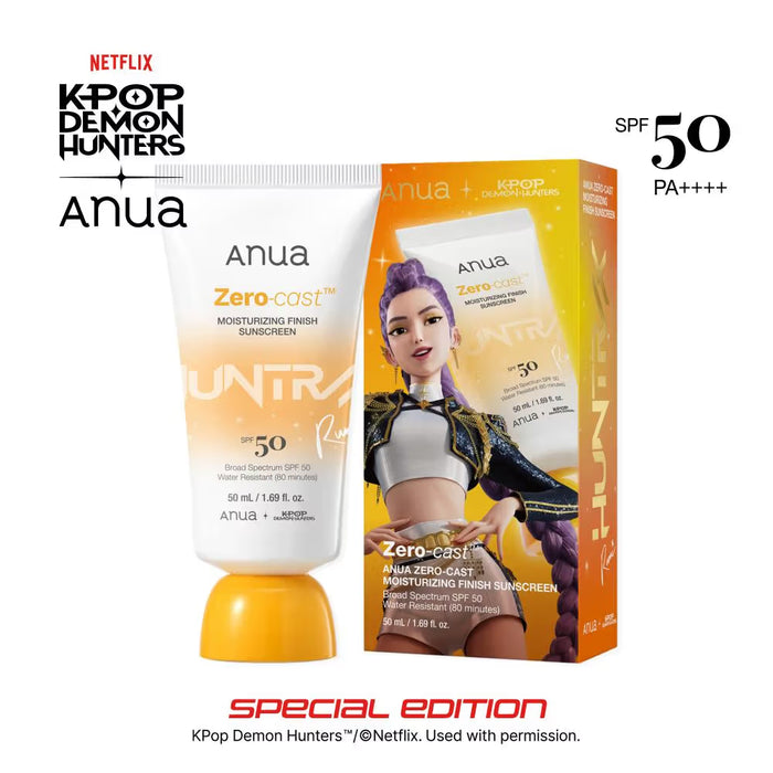 Anua Kpop Demon Hunters Zero-Cast Moisturizing Finish Sunscreen SPF50+ PA++++50Ml