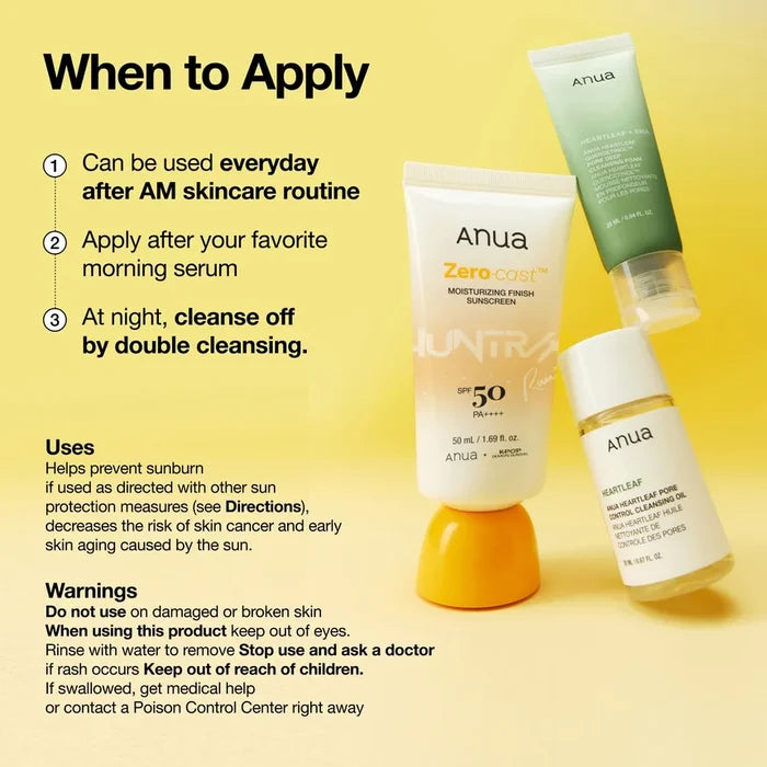 Anua Kpop Demon Hunters Zero-Cast Moisturizing Finish Sunscreen SPF50+ PA++++50Ml