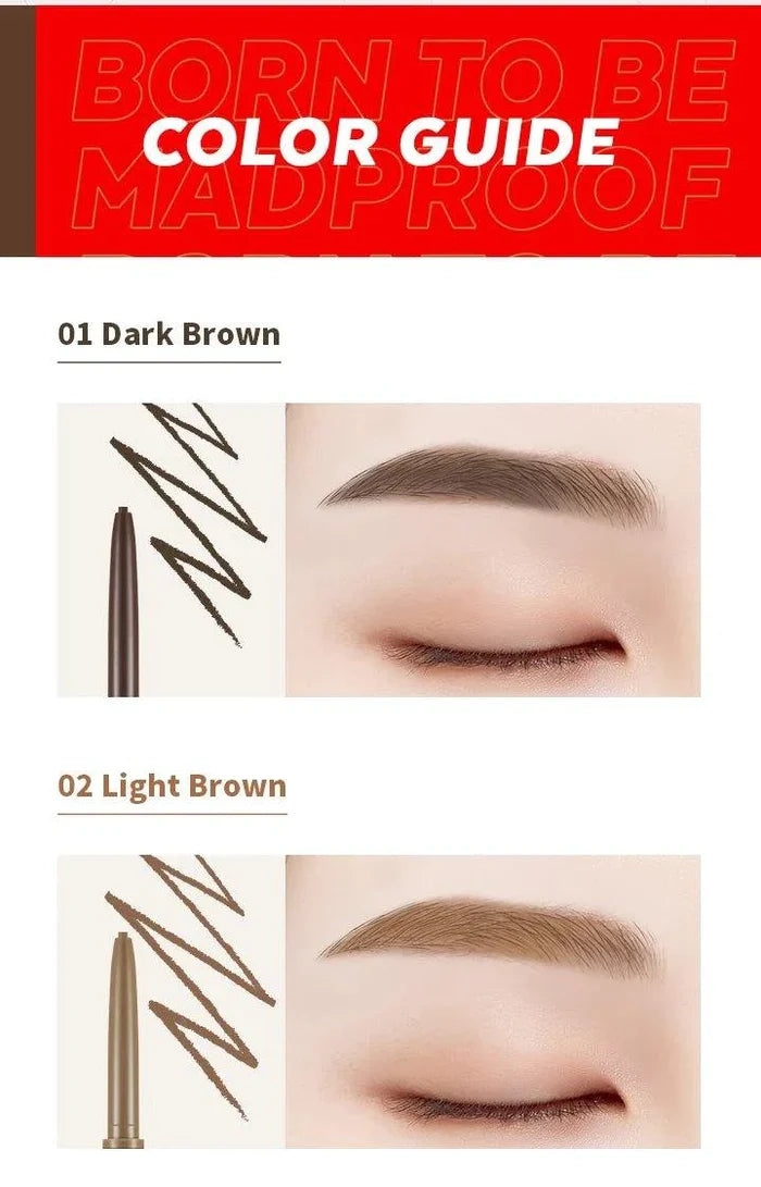 A'PIEU Born To Be Madproof Skinny Brow Pencil قلم الحواجب من ايبيو
