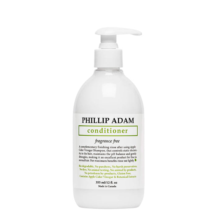 Bottle of Phillip Adam Apple Cider Vinegar Conditioner - Fragrance Free 355mL