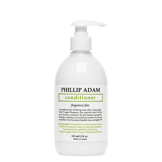 Bottle of Phillip Adam Apple Cider Vinegar Conditioner - Fragrance Free 355mL