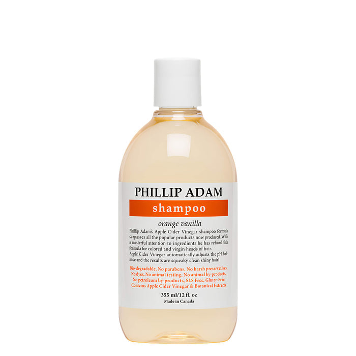 Bottle of Phillip Adam Apple Cider Vinegar Shampoo - Orange Vanilla 355mL
